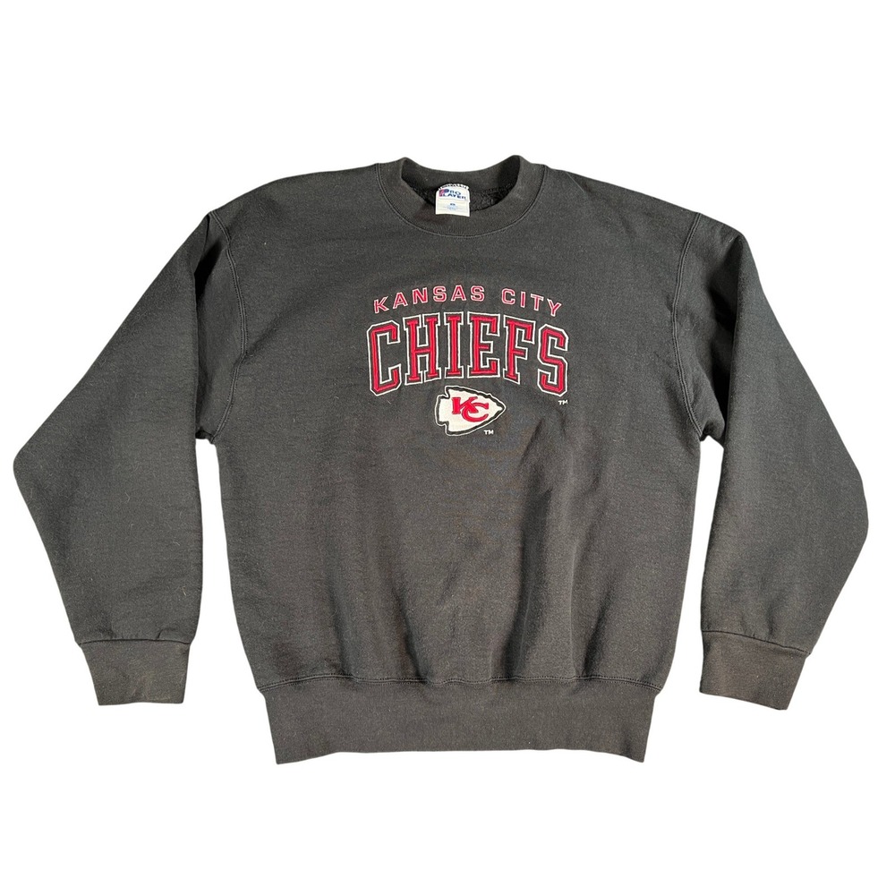 Vintage Pro Player‎ Kansas City Chiefs Sweatshirt Mens Large Black 90s NFL USA